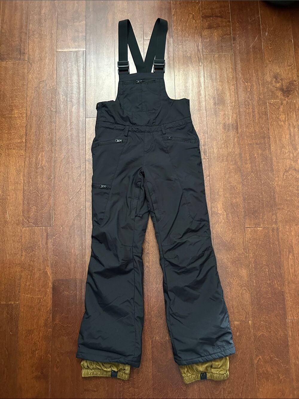 Pulse Youth Bib Overalls in Black, Size Large (14/16)